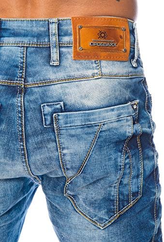 Cipo&Baxx Herren Regular Slim Leg Jeans Hose Für jegliche Trägerjahr| Cipo&Baxx Herren Regular Slim Leg Jeans Hose Mit – Bild 5