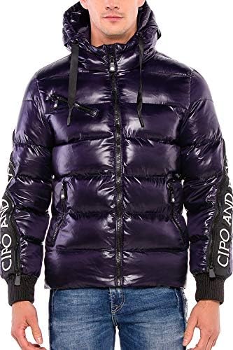 Cipo & Baxx Herren Winterjacke Kapuzenjacke Reißverschluss Jacke