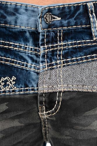 Cipo & Baxx Herren Jeans - Stylische Denim-Mode mit hohem Markantzen Detail | Regular & Slim Fit für Männer | Stonewashe