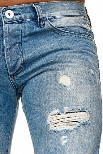 Redbridge Jeans - Regular Fit Denim Hose im Used Look mit Rissen – 5-Pocket Jeans für junge Männer & Frauen in Freizeit