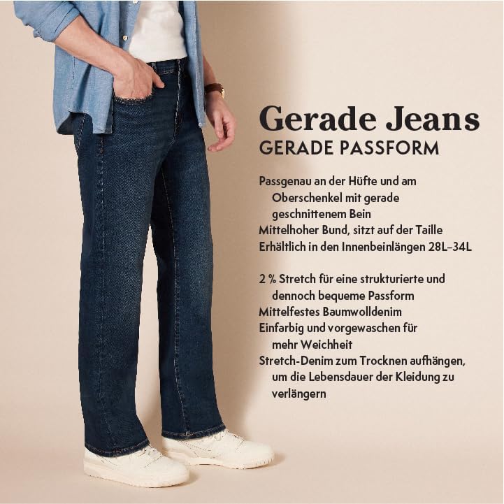 Amazon Essentials Herren Stretchjeans - Auslauffarben - Comfort und Stil für moderne Männer - 32x32 - OEKO-TEX STANDARD