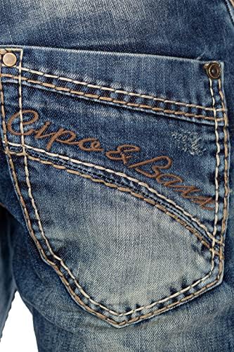 Cipo & Baxx Herren Jeans – Stylische Regular-Fit Denim mit Stone-Washed-Design & Used-Look | Bequeme & modische Jeans fü – Bild 13